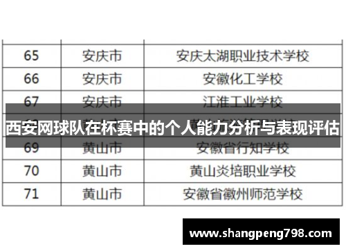 西安网球队在杯赛中的个人能力分析与表现评估