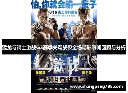 猛龙与骑士激战G3赛季关键战役全场精彩瞬间回顾与分析